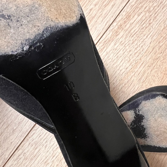 Vintage Coach Libby Signature Black Monogram Kitten Heels - Picture 4 of 5